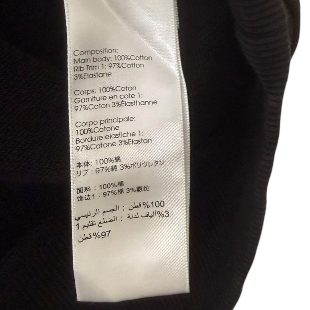 3.1 Phillip Lim Sweatshirt Mens M Black Mock Neck Metal Logo Cotton Heavyweight - Picture 8 of 9